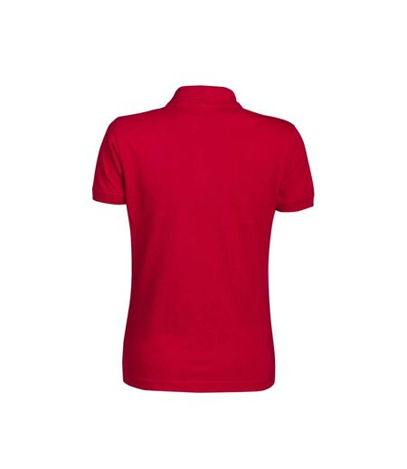 Womens/ladies Surf Pro Polo Shirt Red Printer