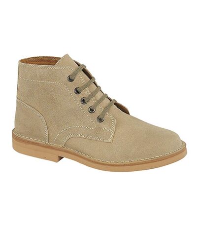 Roamers Mens Real Suede Leisure Boots (Dark Taupe) - UTDF233