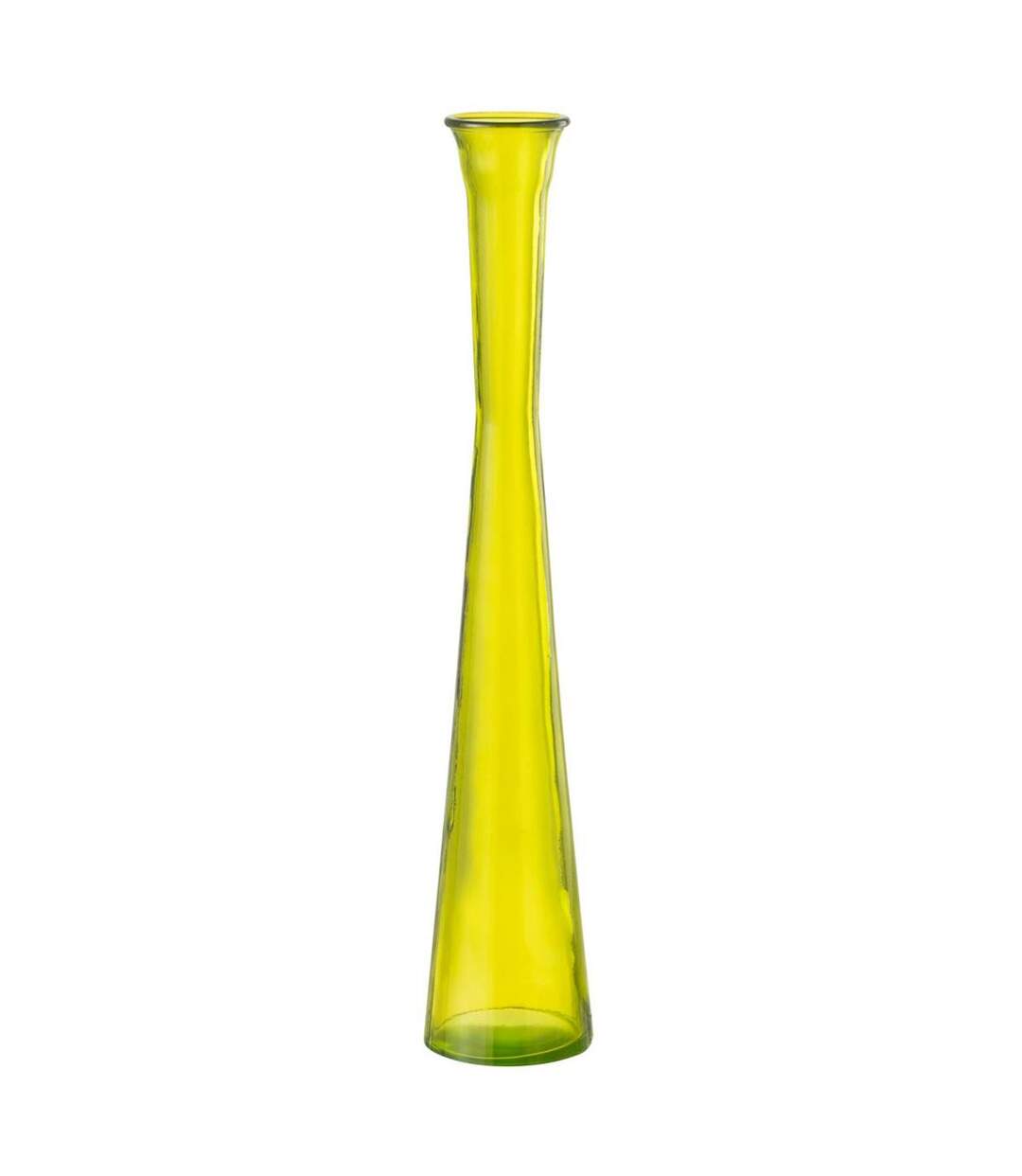 Vase Tube en Verre Stripe 51cm Jaune-1