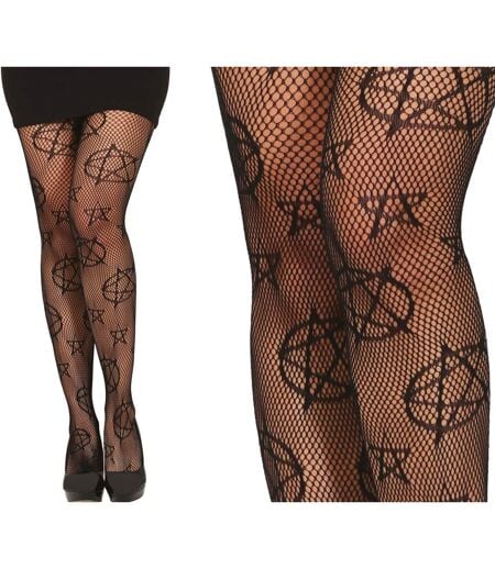 Womens/ladies Spider Web Fishnet Tights Black Fiestas Guirca