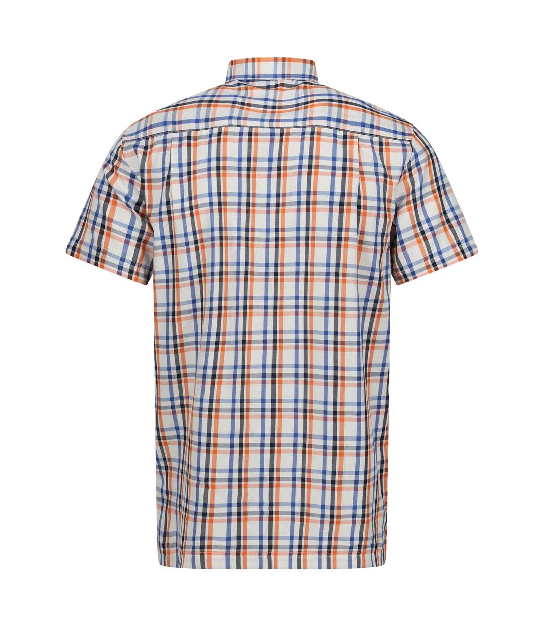 Mens Mindano Viii Checked Short-sleeved Shirt New Royal Persimmon Marshmallow Regatta-2