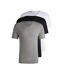 x3 T-shirt Noir/Blanc/Gris Homme LBO 266574 - M