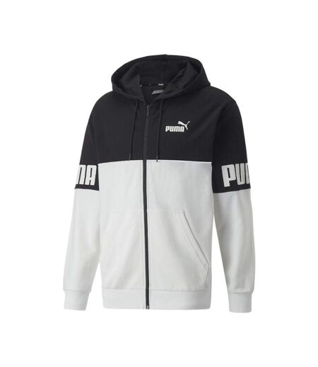 Sweat Zippé Blanc/Noir Homme Puma Power Colorblock - XS