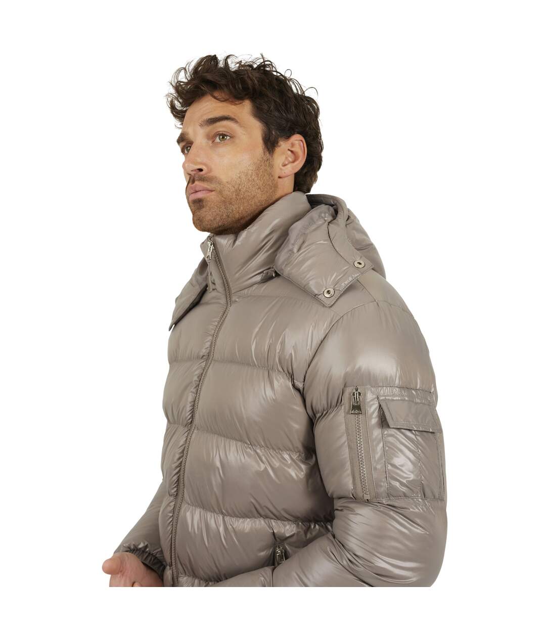 Doudoune Matelassée Homme Taupe Brave Soul-3