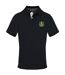 Mens Collared Short-sleeved Polo Shirt Black Burberry-1