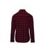 Premier Womens/Ladies Mulligan Checked Long-Sleeved Shirt (Red/Navy) - UTRW10187