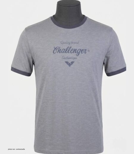 Tee-shirt SAGARO2 Challenger – Le haut uni en coton flammé à détails contrastés pour homme