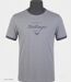 Tee-shirt SAGARO2 Challenger – Le haut uni en coton flammé à détails contrastés pour homme-3