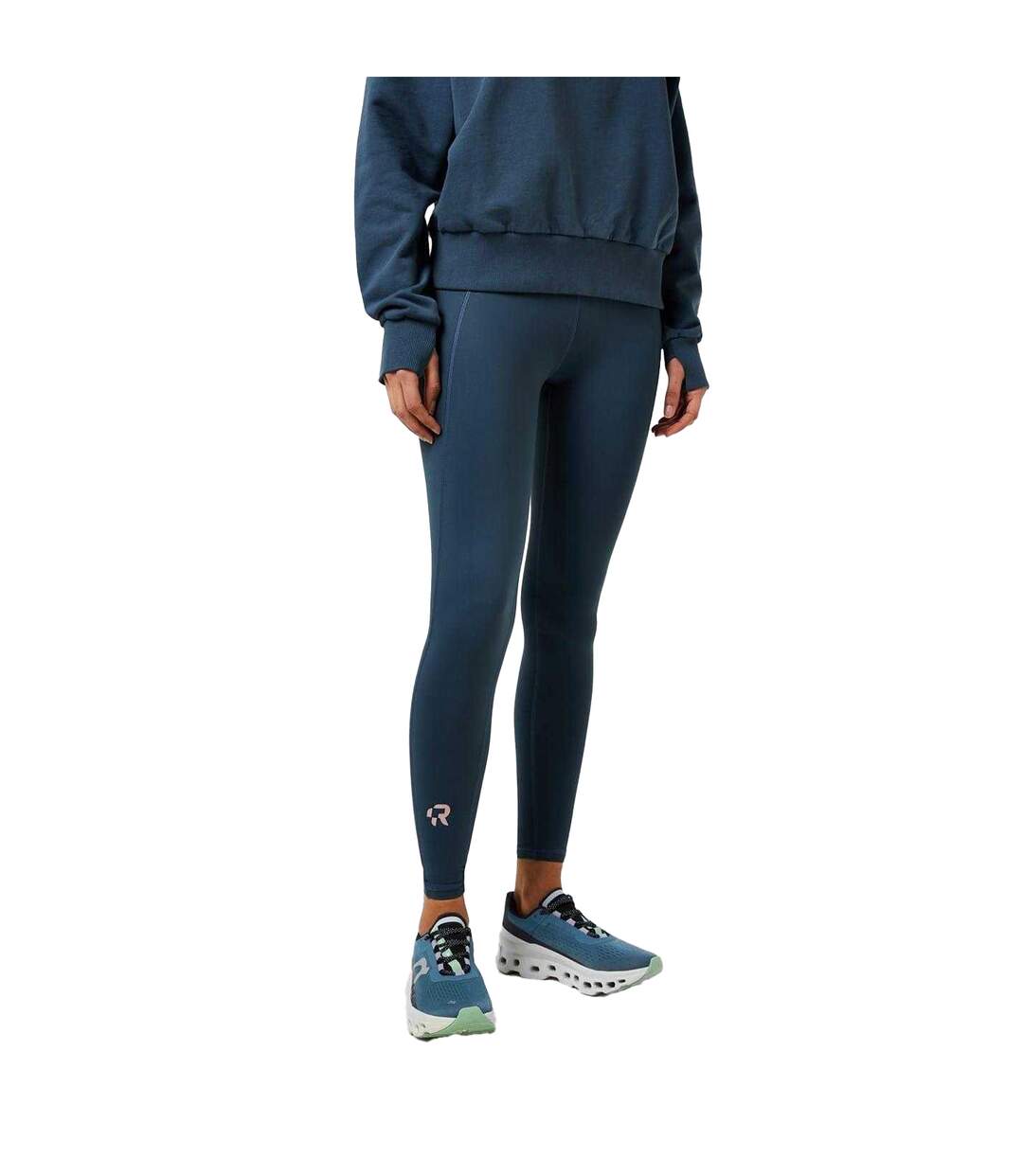 Legging Femme Bleu Nuit Red Run-4