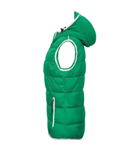 Veste Sans Manches Maritime Femme Vert Irlandais Blanc James And Nicholson