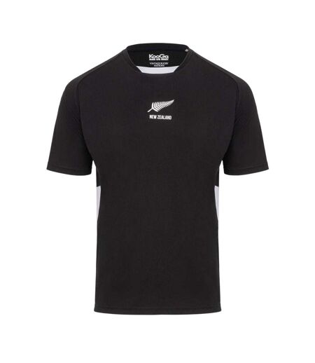 Mens New Zealand Rugby Crew Neck Regular T-shirt Black KooGa