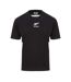 Mens New Zealand Rugby Crew Neck Regular T-shirt Black KooGa-1
