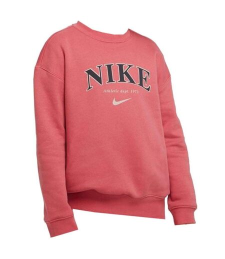 Mens Youth Swoosh Crew Neck Sweatshirt Pink Nike