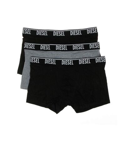 x3 boxers noir/gris homme diesel shawnthreepack - m