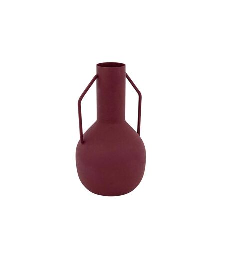 Vase Design en Métal Sylvain 20cm Rouge Rubis