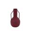Vase Design en Métal Sylvain 20cm Rouge Rubis-1