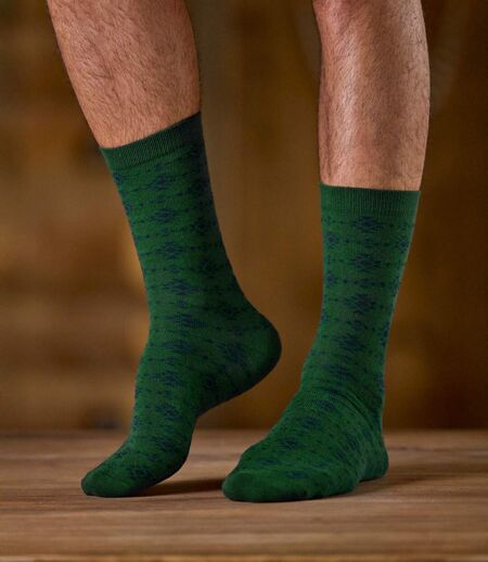 Coffret de 5 Paires de Chaussettes Motif Jacquard 