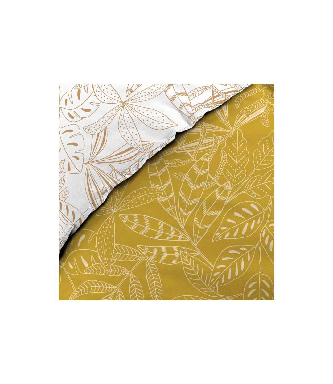 Parure de Lit 3 Pièces Belflor 260x240cm Jaune