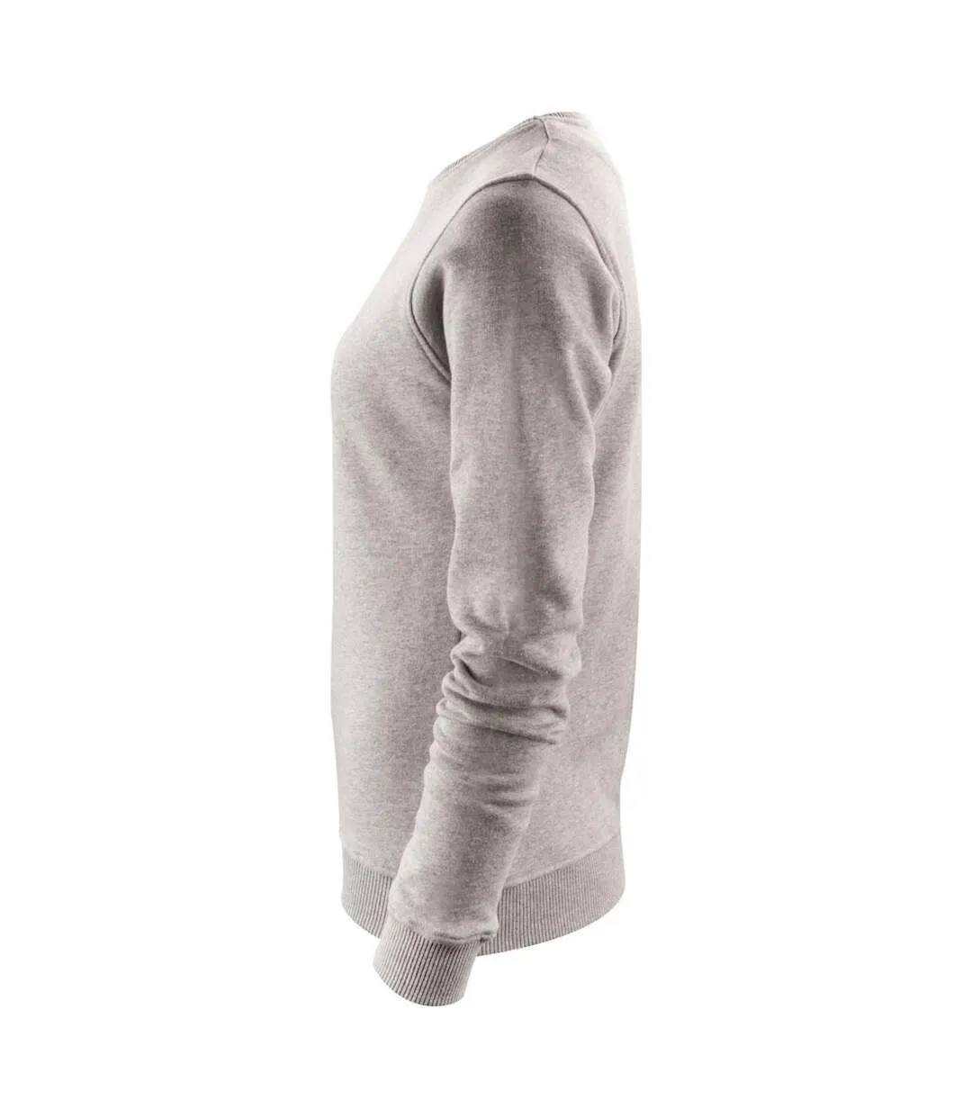 Womens/ladies Alder Crew Neck Sweatshirt Grey Melange James Harvest-4