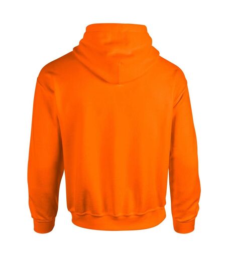 Unisex adult heavy blend hoodie safety orange Gildan