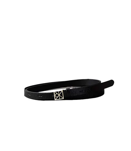 Ceinture noire femme calvin klein jeans emblem lv04f7048g