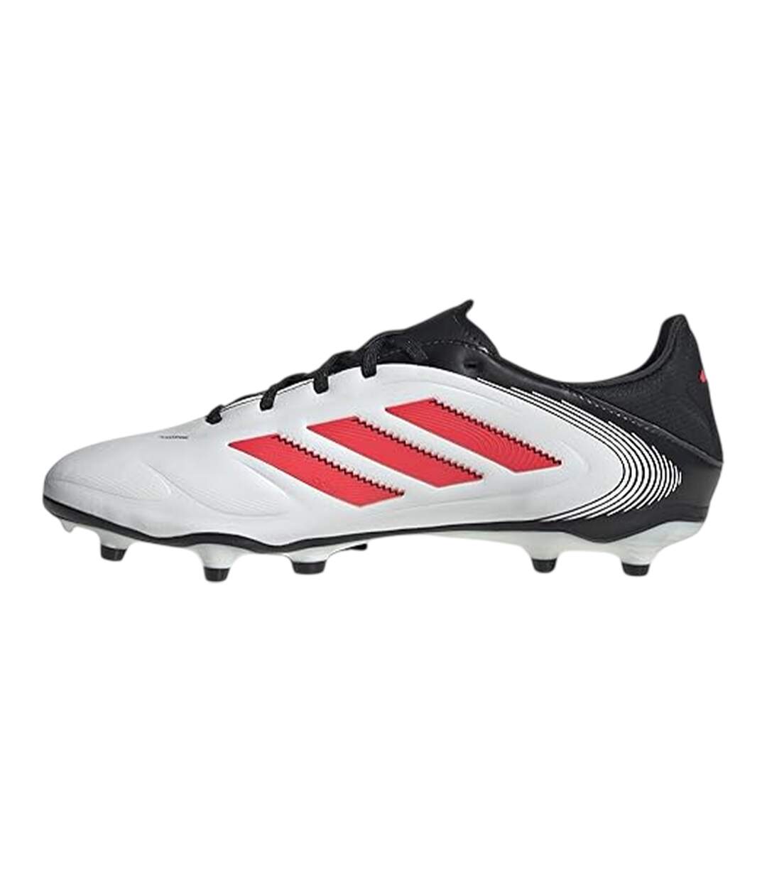 Unisex Adult Copa Pure 3 Elite Leather Lace Up Soft Ground Football Boots White Red Black Adidas-2