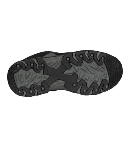 Childrens/kids Bevin Waterproof Trainers Black Red Trespass