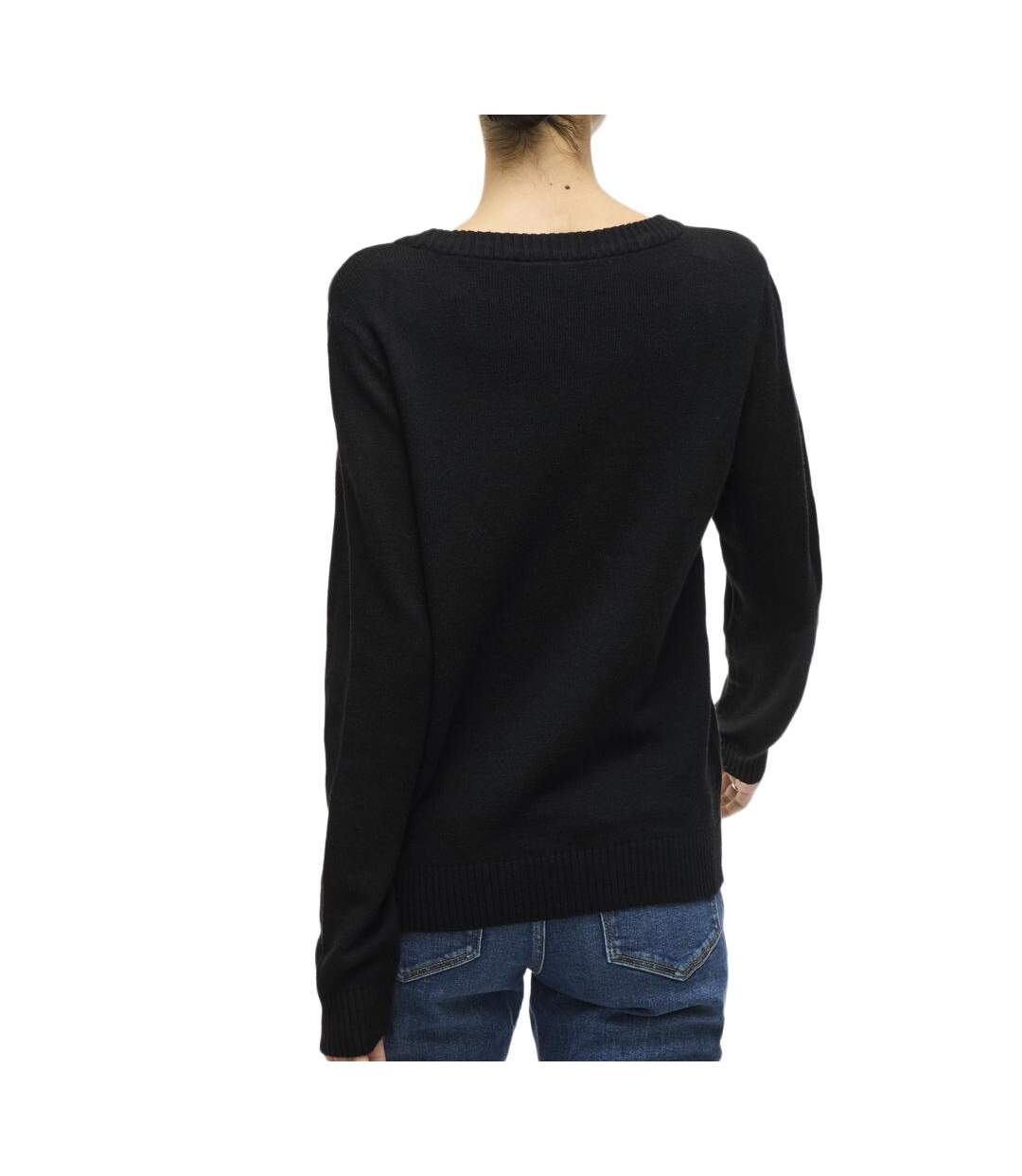 Pull noir mat femme vila viril-2
