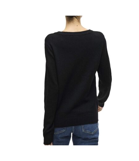 Pull noir mat femme vila viril