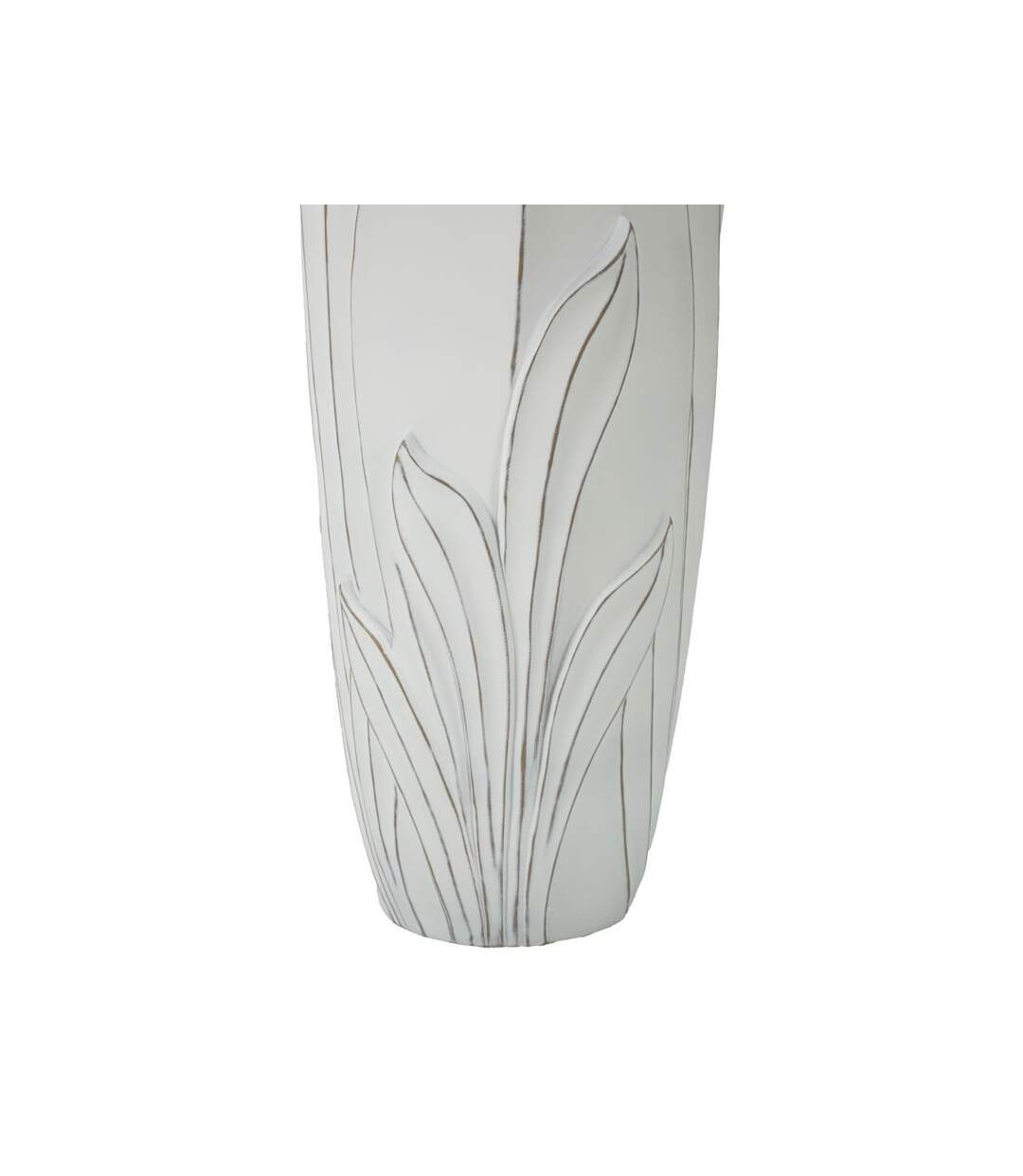 Vase Déco en Résine Gardy 69cm Blanc-5