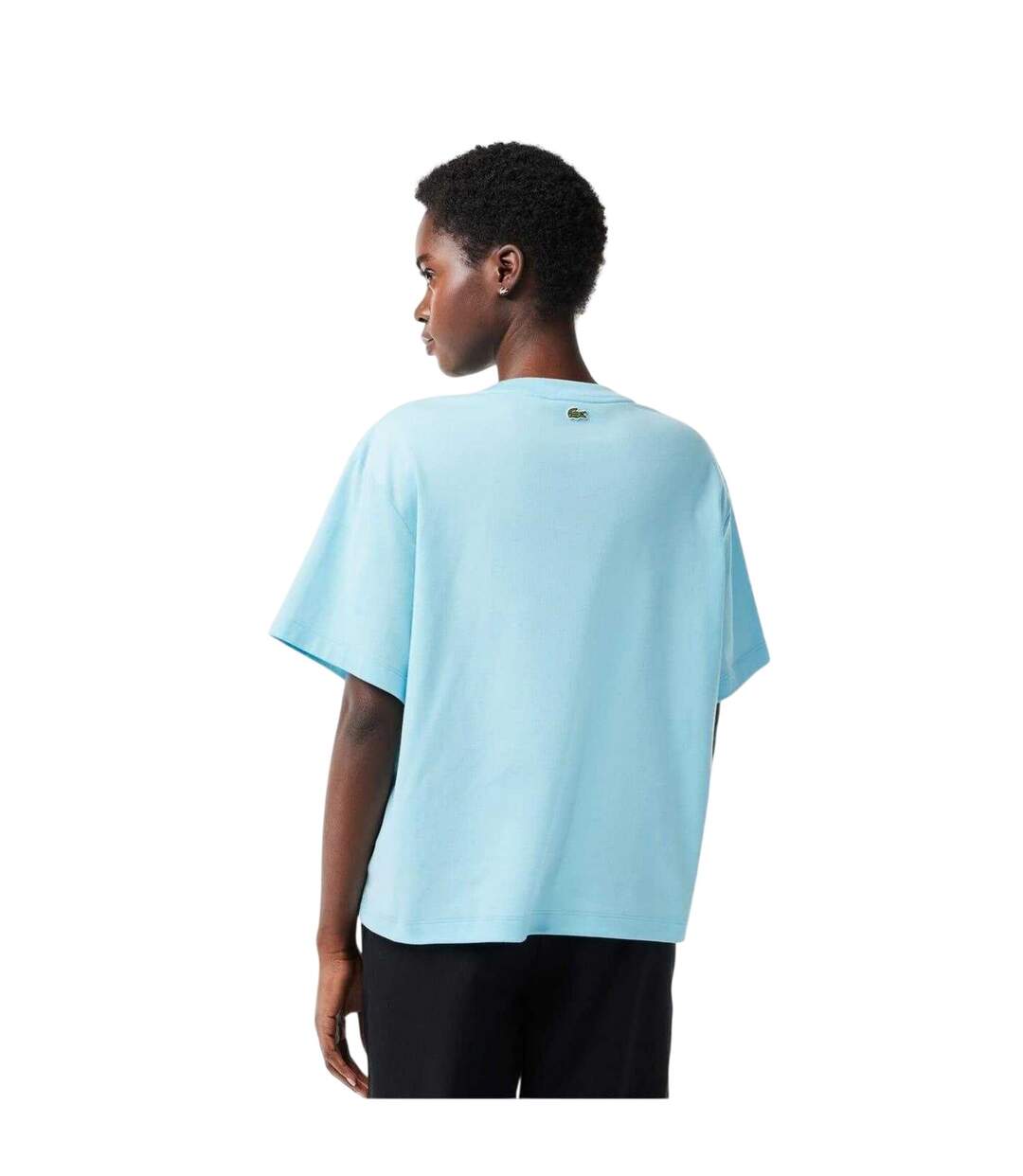 T-shirt Motif/style Imprimé Crocodile Femme Bleu Lacoste-2