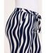 Pantalon large élastiqué, imprimé vagues-4