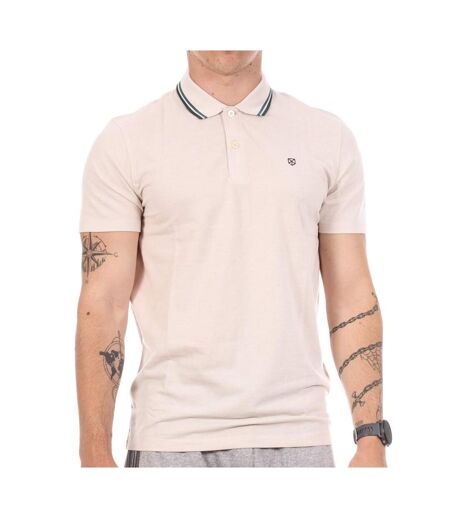 Polo beige/vert homme jack & jones paulos play