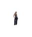 Womens/ladies Striped Tank Top Black Cream Brave Soul-1