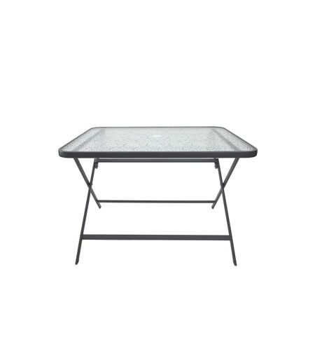 Table de Jardin en Verre Formentera 110cm Gris