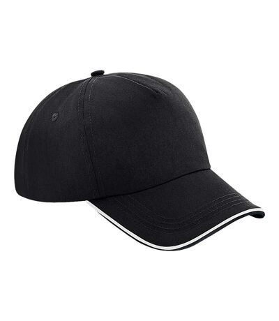 Beechfield Authentic 5-Panel Cap (Black/White) - UTRW7120
