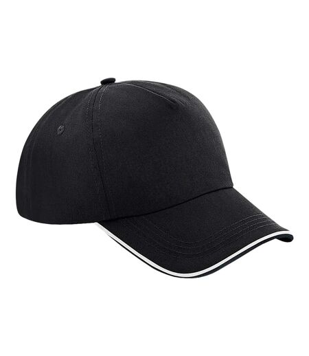 Beechfield Authentic 5-Panel Cap (Black/White) - UTRW7120