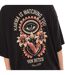 T-shirt femme col rond avec imprimé devant et dos Flower Vondutch-4