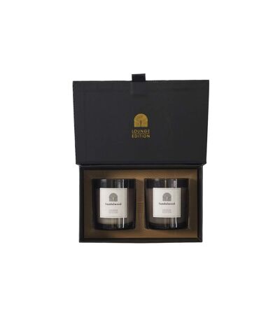 Coffret 2 Bougies Parfumées Lounge 8cm Bois de Santal