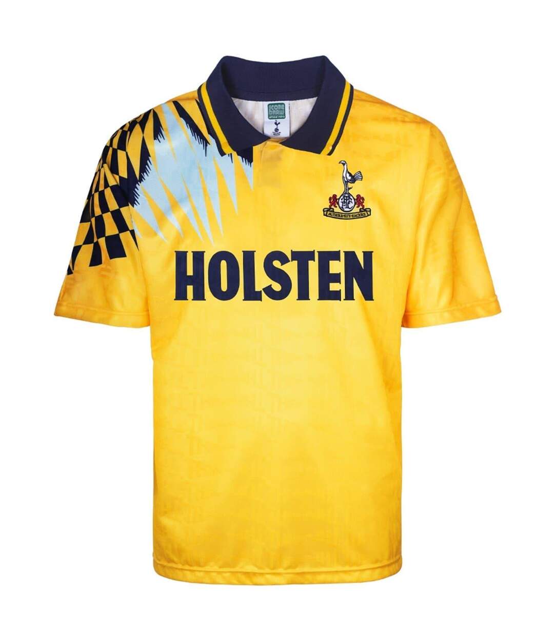 Mens 1992 Tottenham Hotspur Fc Away Shirt Yellow Score Draw-1