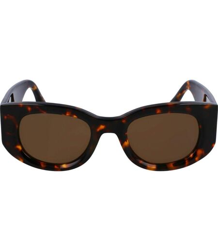 Lunettes De Soleil Motif/style Arrondi Femme Taille Unique Brun Havane Foncé Victoria Beckham