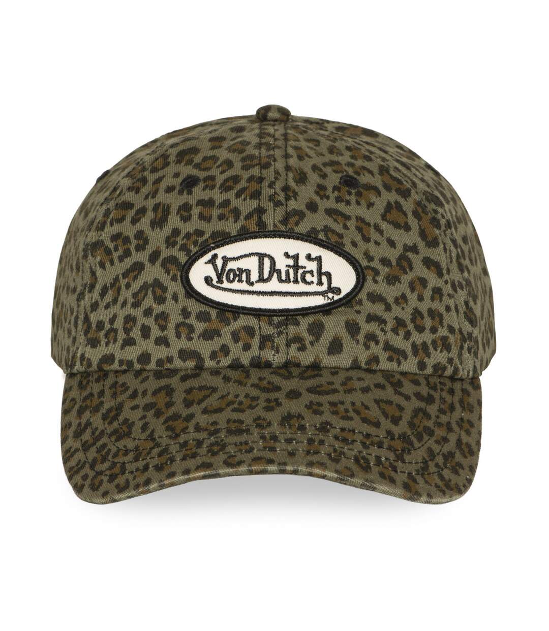 Casquette dad cap all over print léopard et écusson AOP Vondutch-2