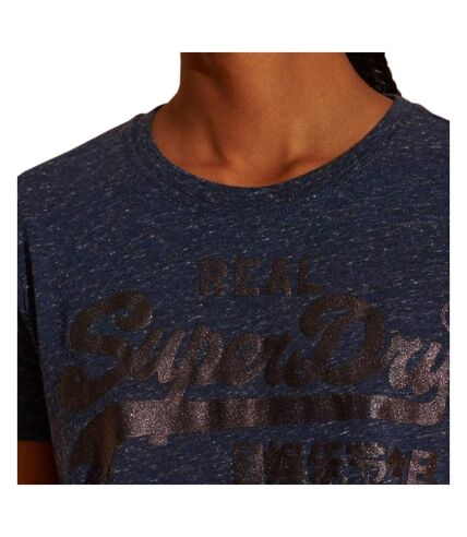 T-shirt Bleu Femme Superdry Glitter