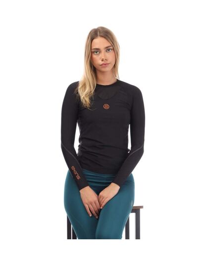 Womens/ladies Series-5 Long-sleeved Top Black Skins