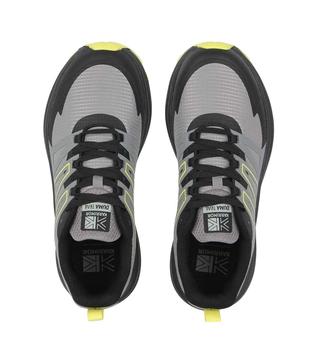 Mens Duma 00 Trainers Grey Black Fluro Yellow Karrimor-4