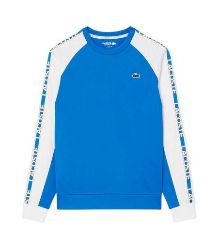 Mens Colour Block Stripe Sweatshirt Blue White Lacoste