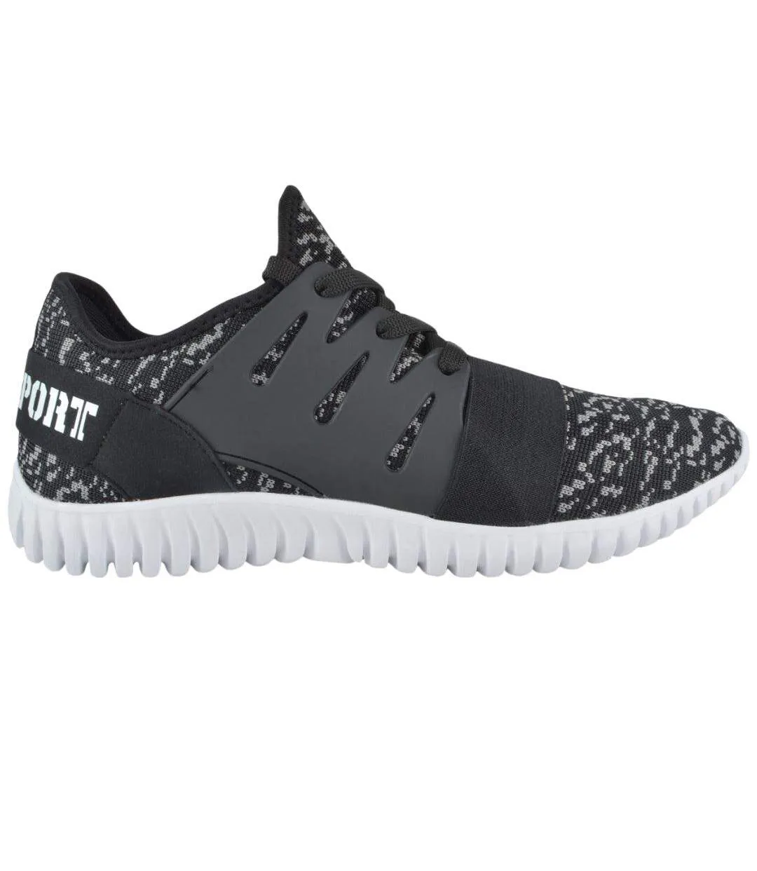 Mens Runner Trainers Black Plein Sport-1