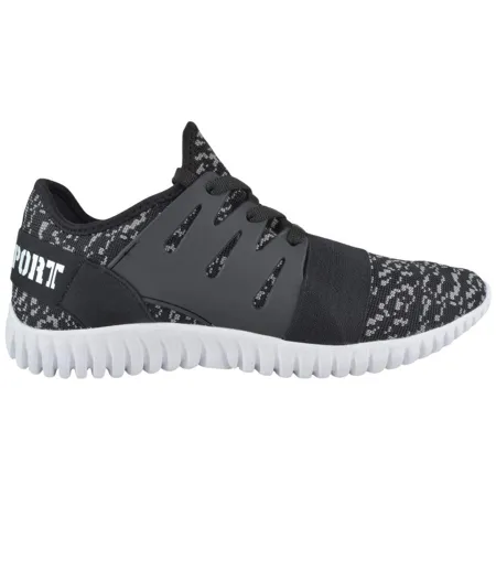Mens Runner Trainers Black Plein Sport