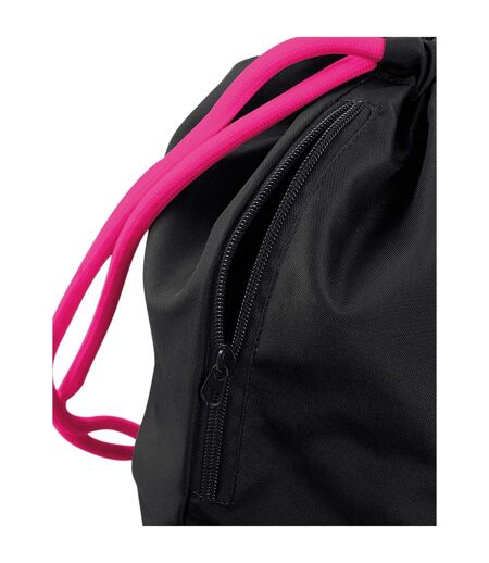 Sac à cordon icon taille unique noir / fuchsia Bagbase