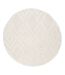 Tapis Déco Rond en Laine Dahlia 200cm Blanc-1